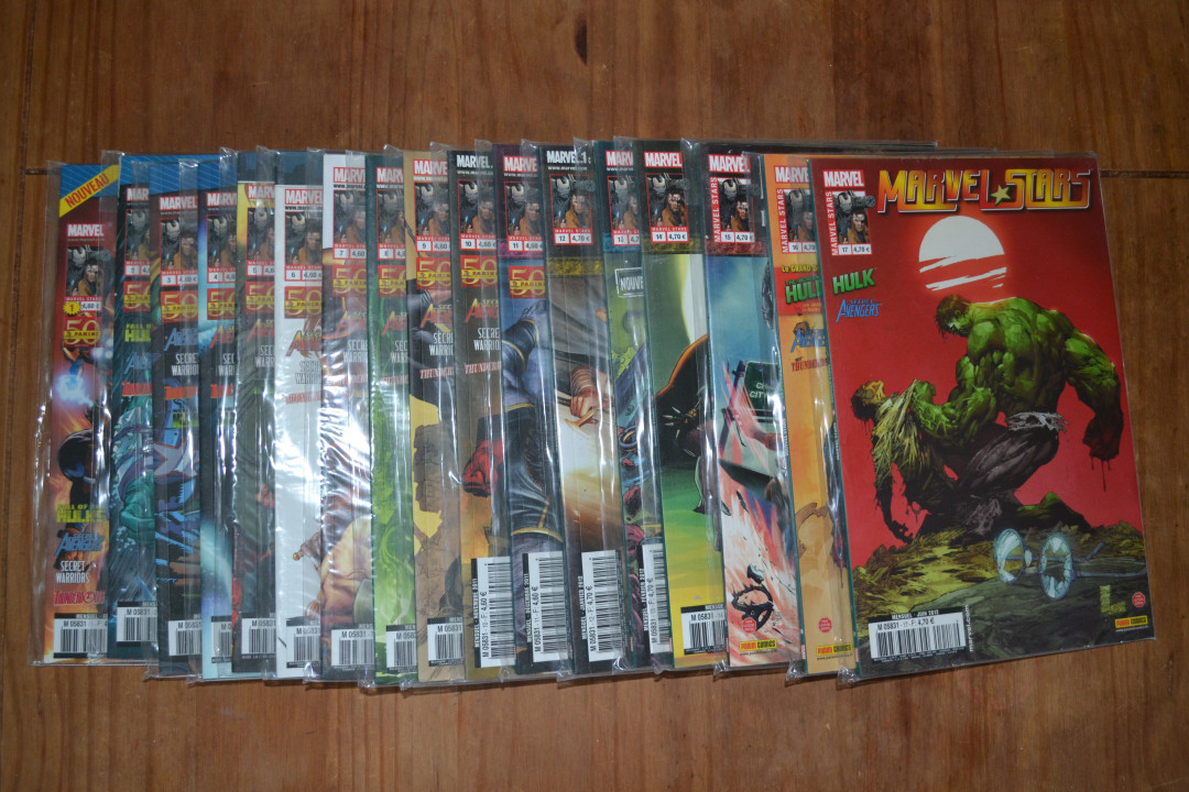 Image article Lot "Marvel Stars" 1 à 17.