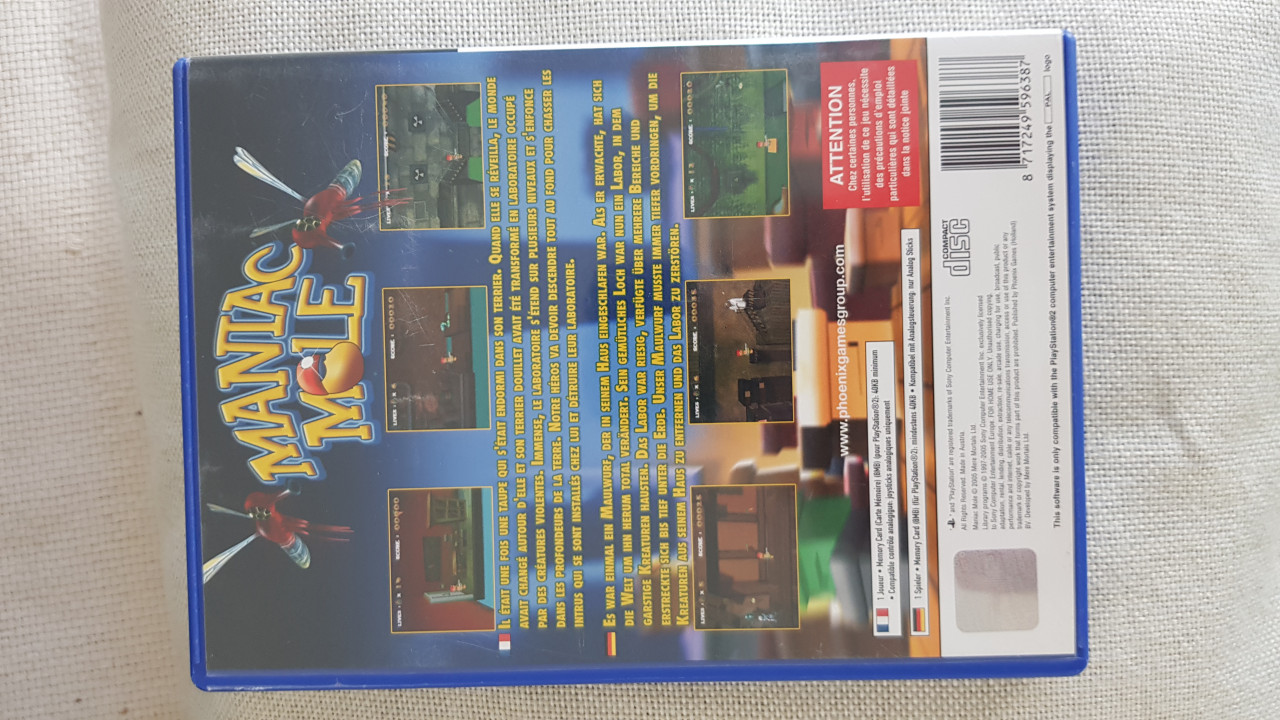 Image article Maniac mole ps2