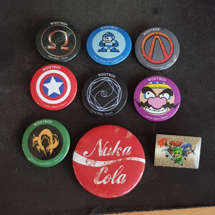 Image article Lot badges geek wootbox