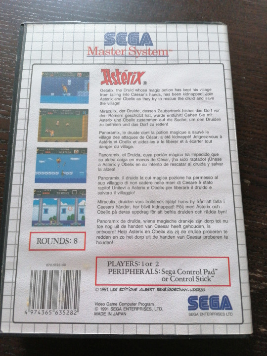 Image article Asterix master system