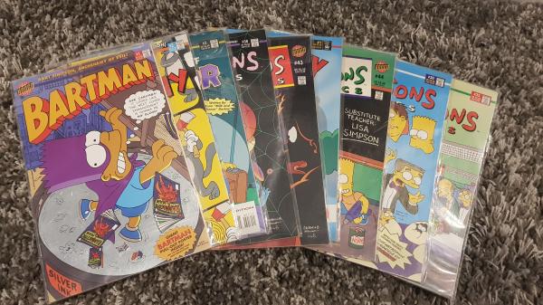 Image article Lot de 9 comics simpsons 1997