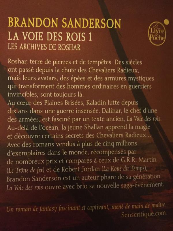 Image article La voie des rois 1- les archives de Roshar- Brandon Sanderson