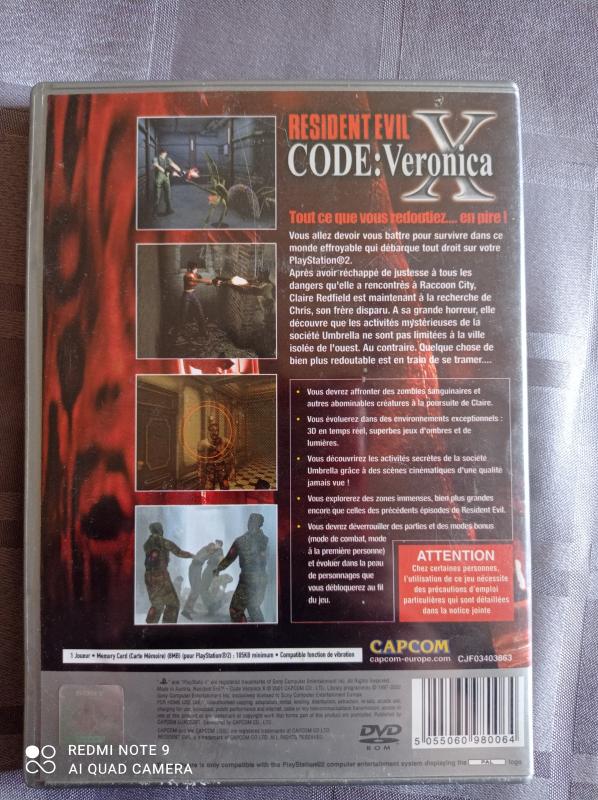 Image article Sony - Playstation 2 - Resident evil code Veronica X