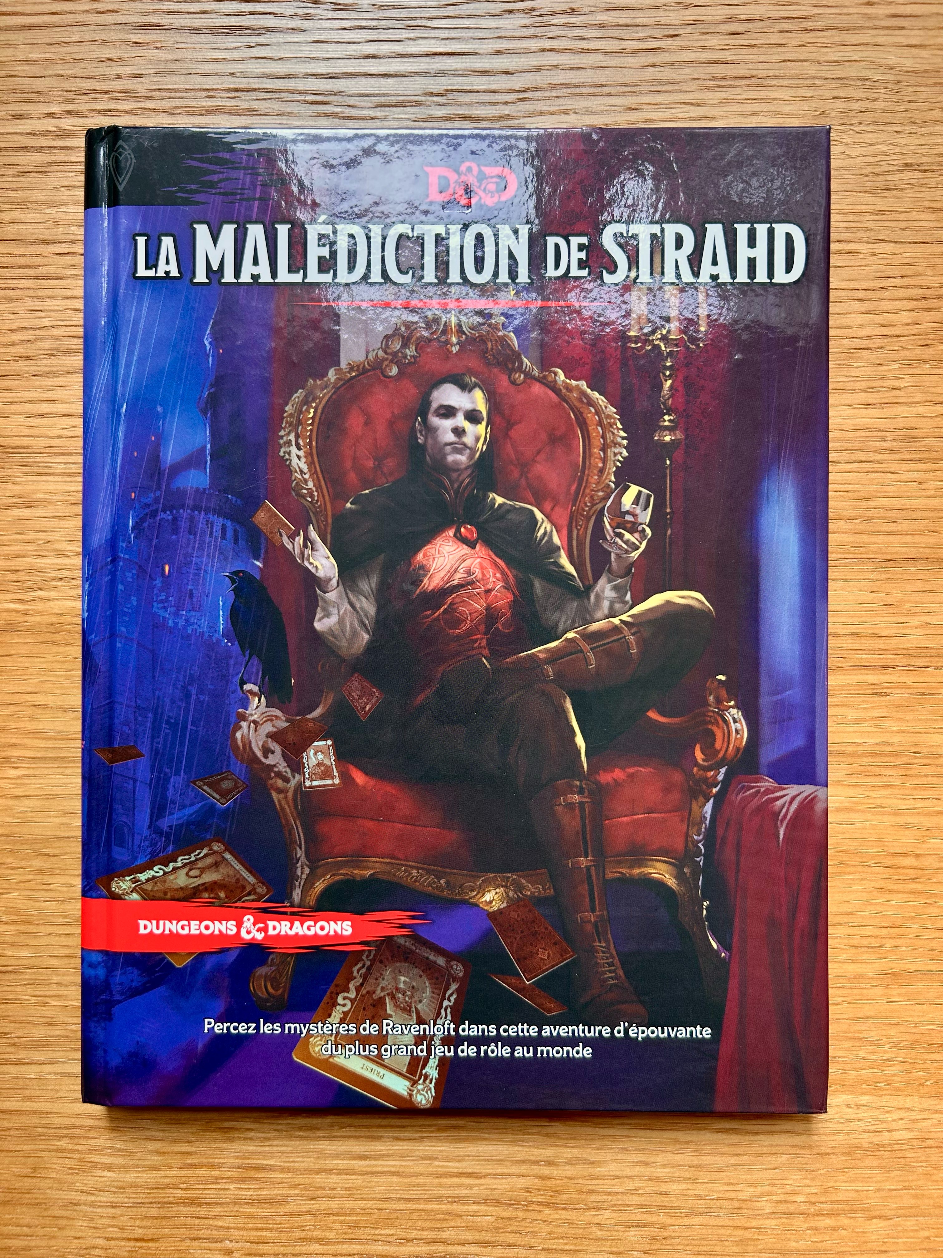 D&D 5e : La Malédiction de Strahd (VF), état impeccable, carte détachable incluse Description