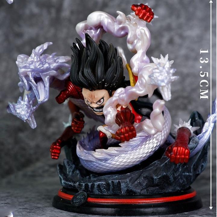 Monkey D. Luffy en Gear 4 Snakeman (Snake-Man) issu de One Piece, sculpté neuf