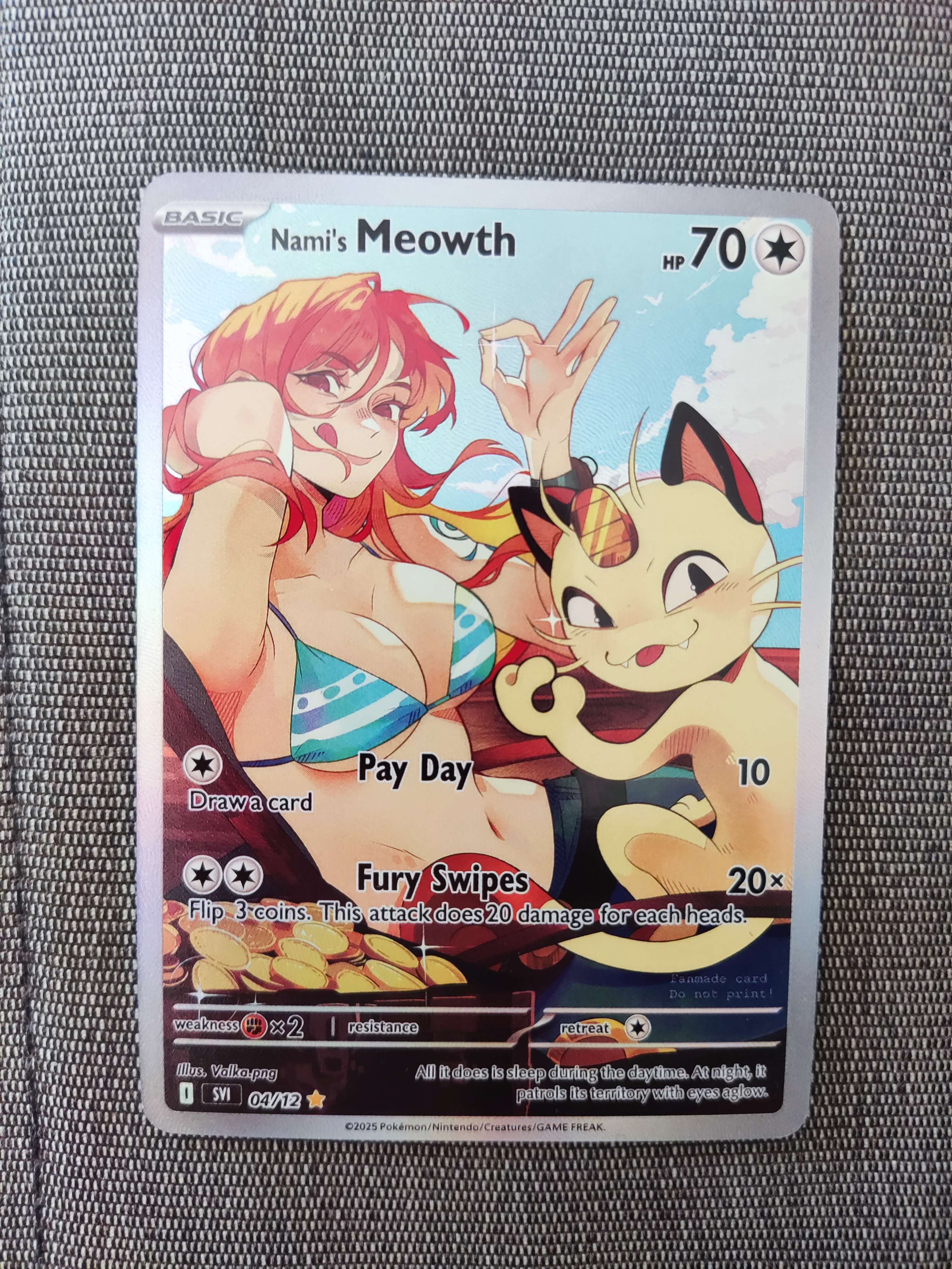 Carte Nami One Piece et Pokémon Custom