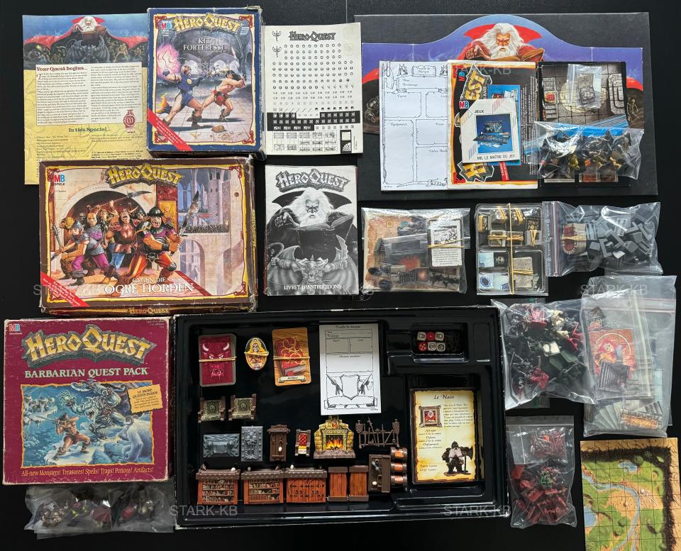 Heroquest (Hero Quest 1e version) 1989 Full Extensions Très Rare et Vintage