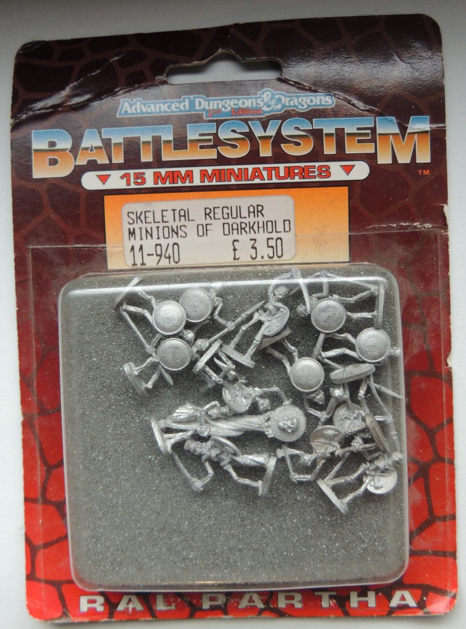 AD&D Ral Partha Battlesystem skeletal regular minions of darkhold 11-940 Miniatures