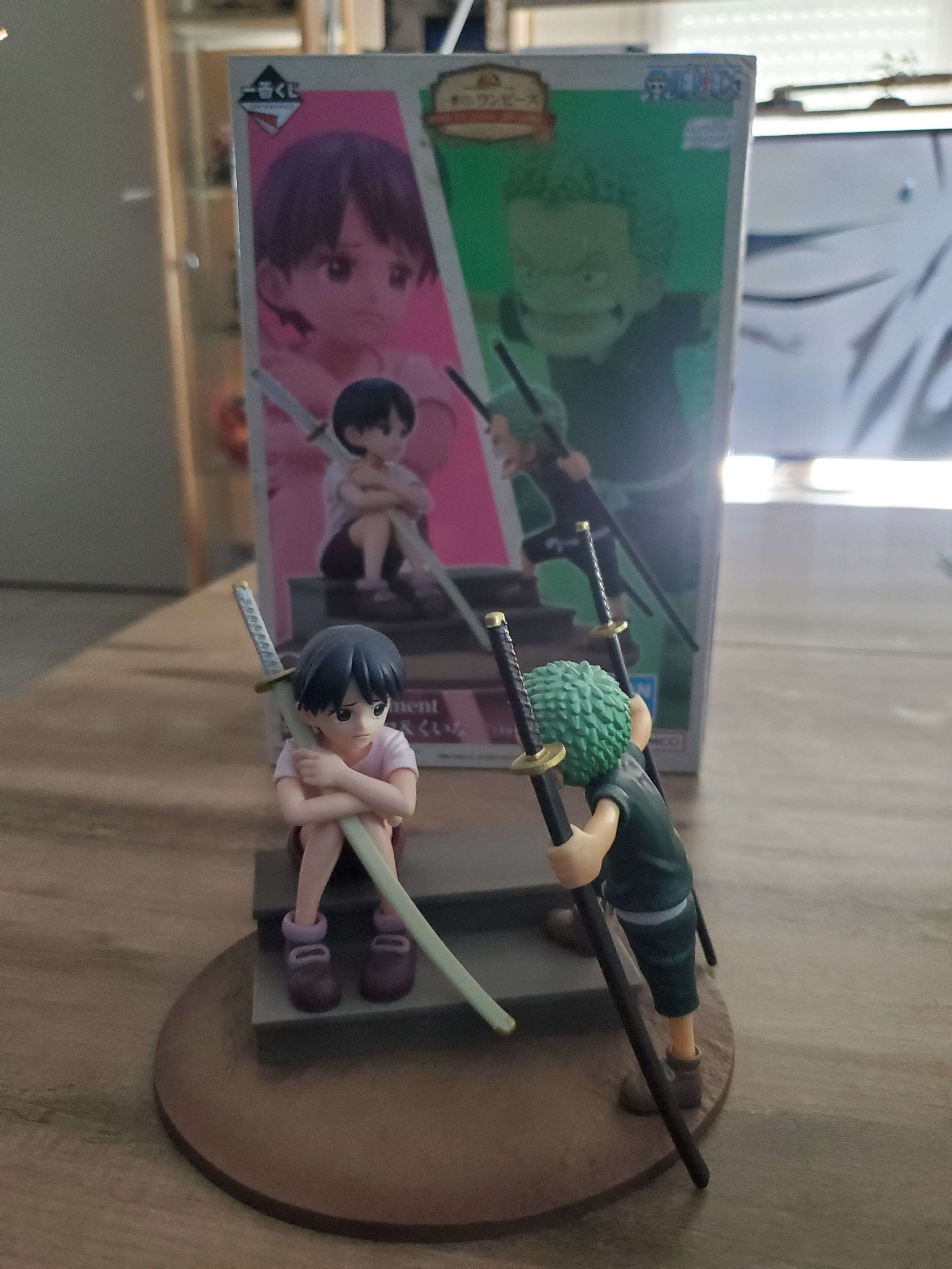 figurine one piece  zoro & kuina  ichiban  kuji