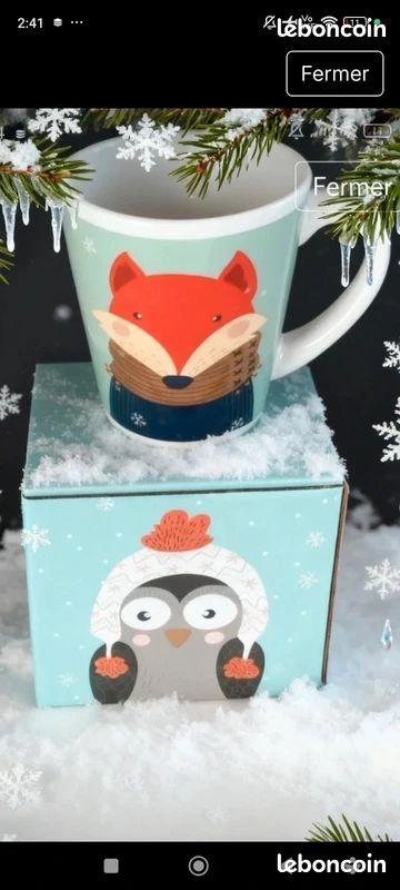 Tasse de noel renard neuve
