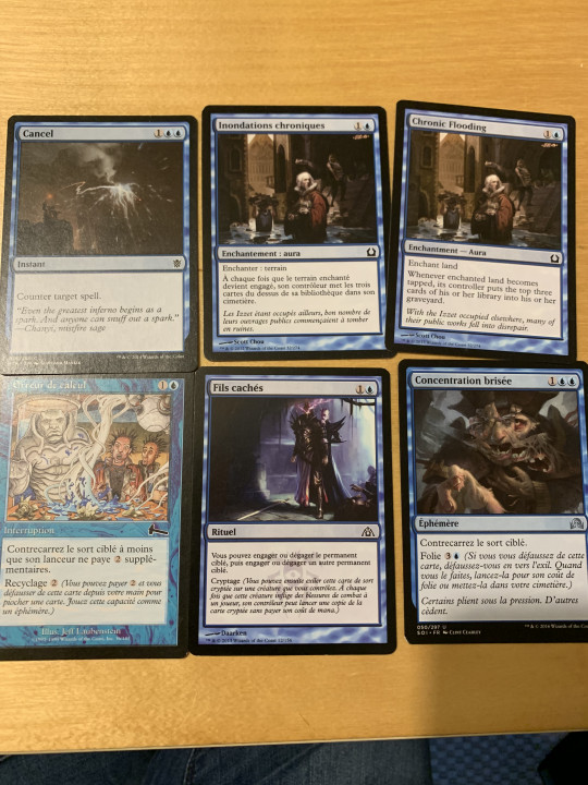 Image article Lots de 6 cartes bleues