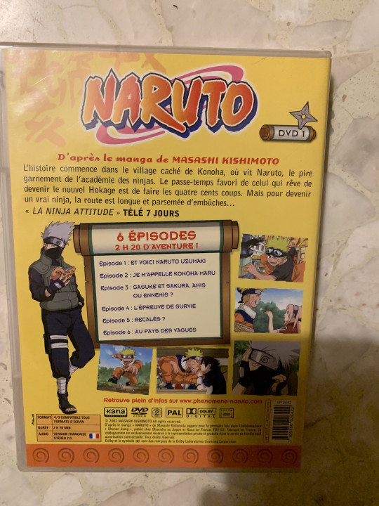 Image article Naruto, dvd , 6 premier épisode