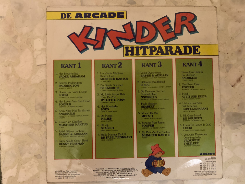 Image article Vynil chanson pour enfant en néerlandais